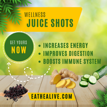 Load image into Gallery viewer, wellness shots, sea moss, juice shots, ginger shots, atlanta herb shop, atlanta sea moss gel, elderberry Atlanta, elderberry, green juices, juicng cleanse, cleanse, juicing