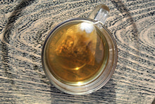 Load image into Gallery viewer, HERBAL TEA, VEGAN TEA,HERBAL BLEND TEA, BURDOCK ROOT, DANDILIEON, SARSPRILA, IRON, ENERGY, FEEL GOOD TEA, TEA BLEND, GLASS TEA CUP, TEA FOR ENERGY, CAFFEINE FREE TEA, TEA FOR MEN, TEA FOR WOMEN, TEA FOR CHILDREN