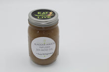 Load image into Gallery viewer, bladder wrack, bladder wrack sea moss gel, sea moss, 102 minerals, bladder wrack infused sea moss gel, immune boosting herbs, sea moss gel, products that boost the immune system, bladderwrack, seamoss, mason jar, eat heal live, vegan product, tallahassee herbs, herbalist, houston texas herbs