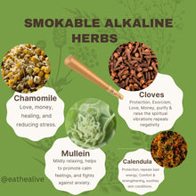 Load image into Gallery viewer, smaokable herbs, dandelion, chamoile, mulliein, cloves, calendula