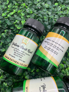 Yellow duck capsules, vegan capsules, Dr. Sebi herbs, alkaline herbs